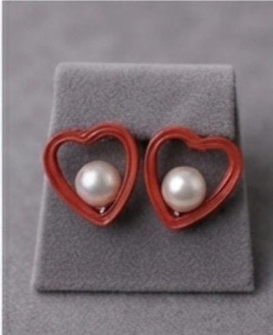 Heart Pearl Drop (BROWN)
