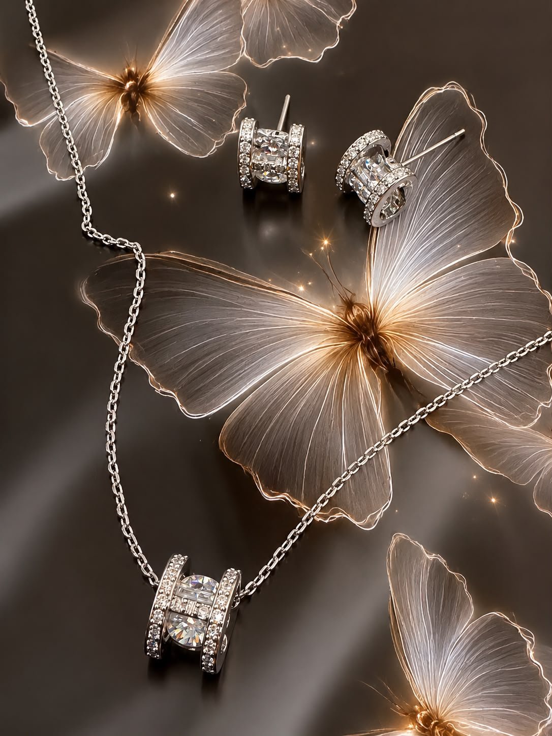 Crystal Bloom Necklace set