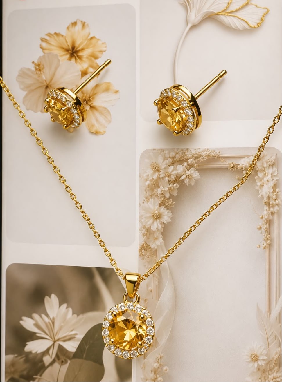 Golden Radiance Necklace Set