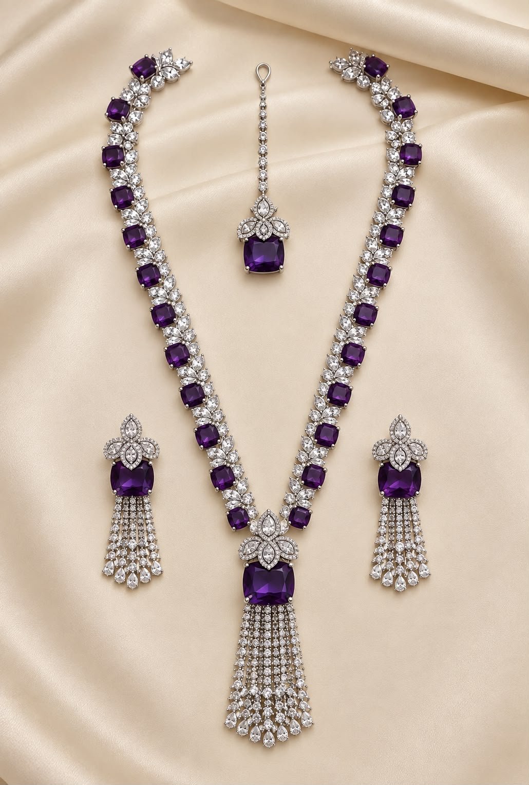 Amethyst TasselStatment Set
