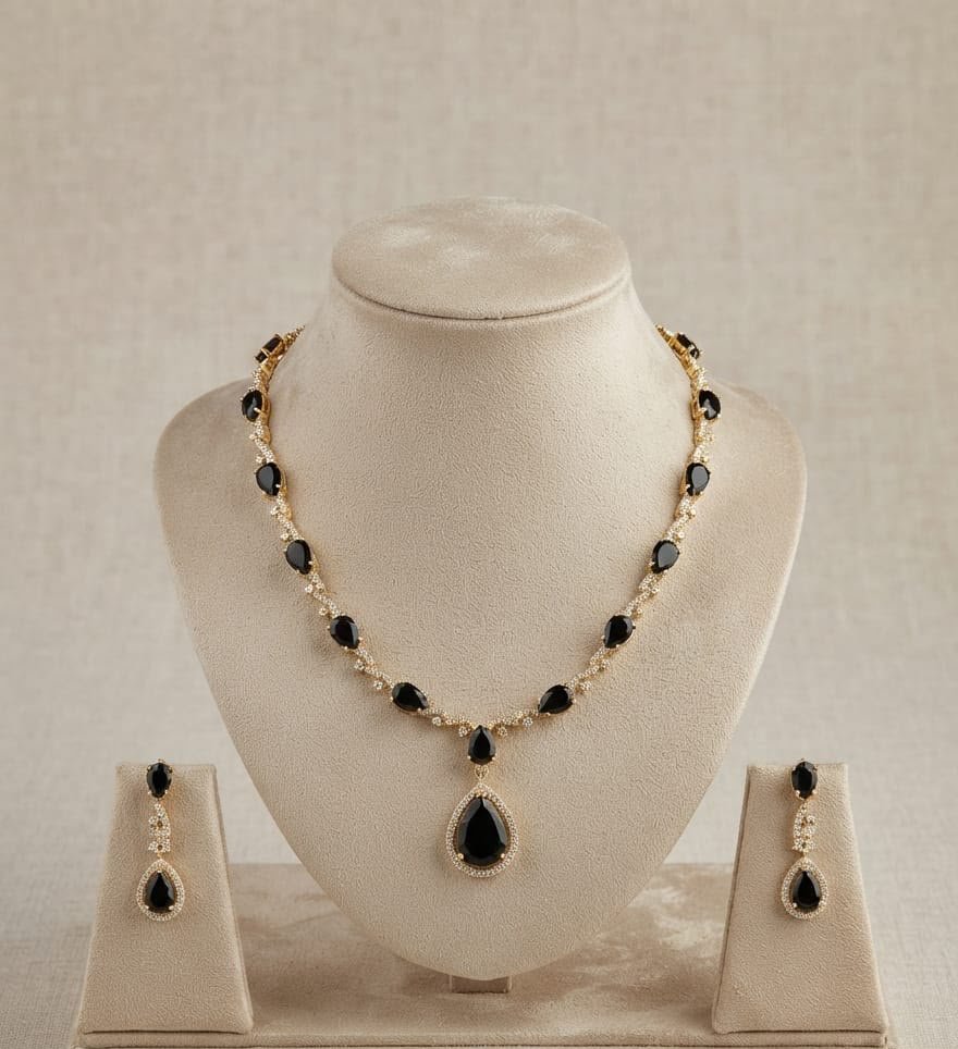 Onyx Black Teardrop set